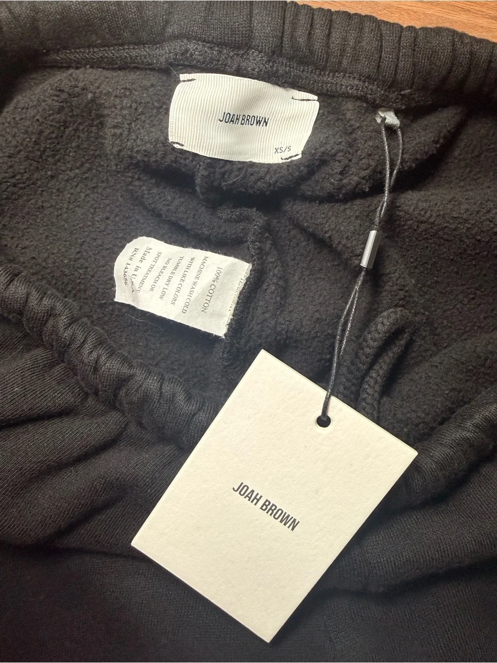♡ Joah Brown NWT Oversized Jogger Black French Terry